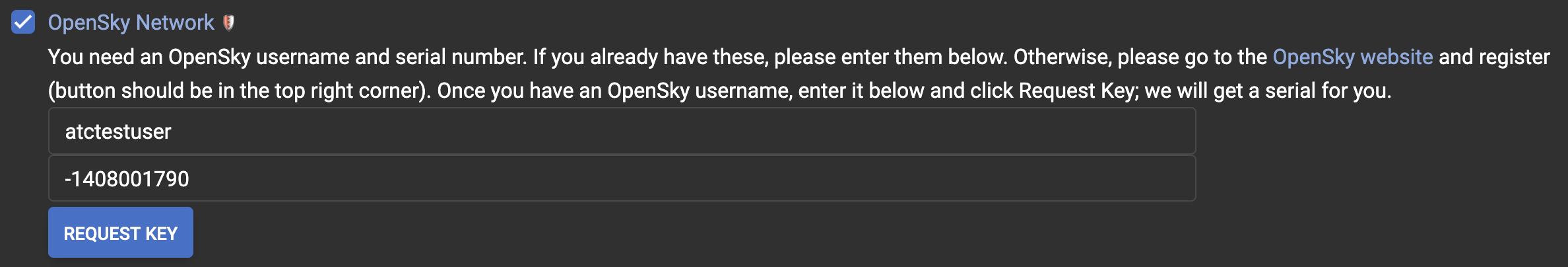 adsb.im successful OpenSky connection